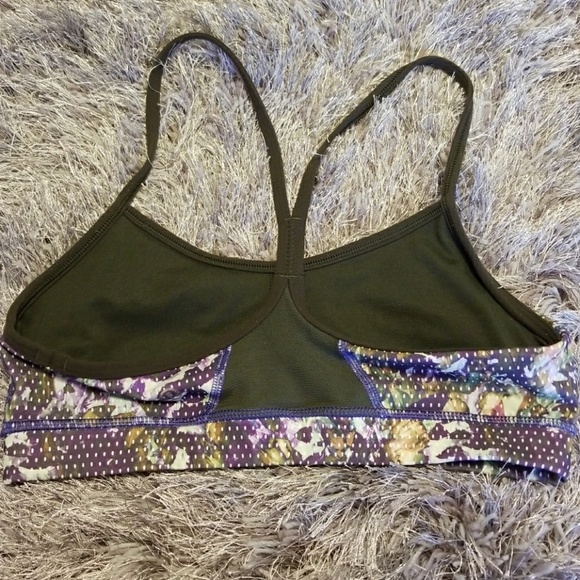 Lululemon Floral Dot Power Y Sports Bra size 6 - Picture 2 of 4
